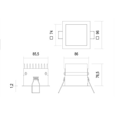 Falk recessed spotlight